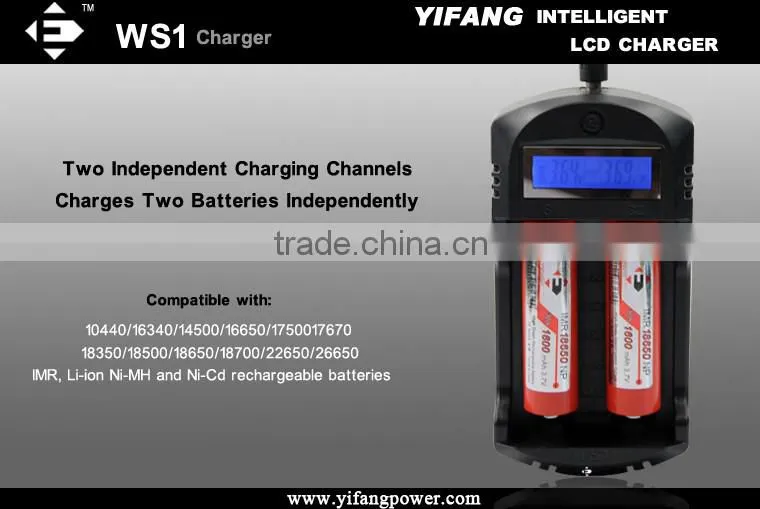 battery charger 2014 Popular WS1 LCD universal 2 slots charger with UK plug