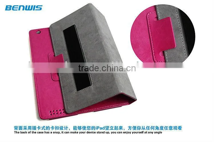 book style cover case for ipad 2/3/4 book case with stand function