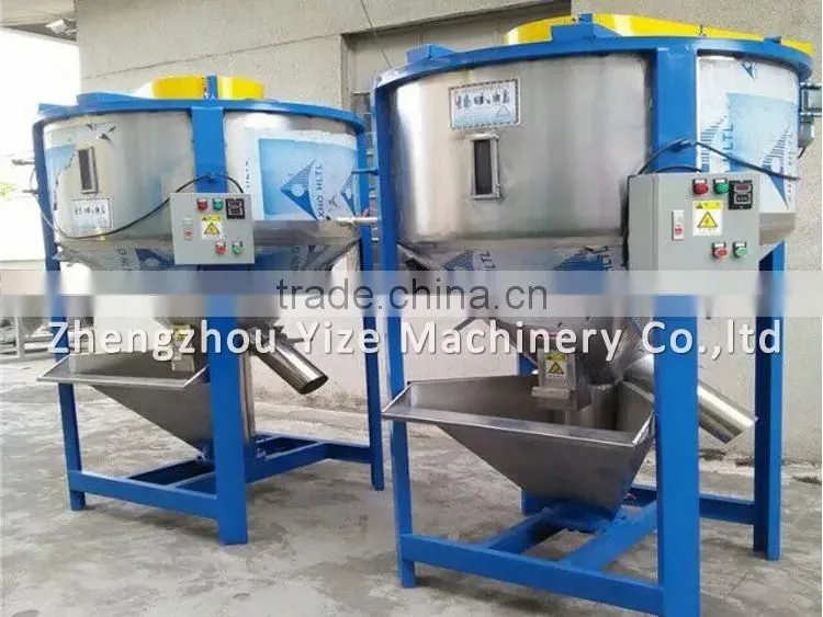 Vertical 1 ton feed mixer / Plastic Pellets Powder Color Mixer with Heater