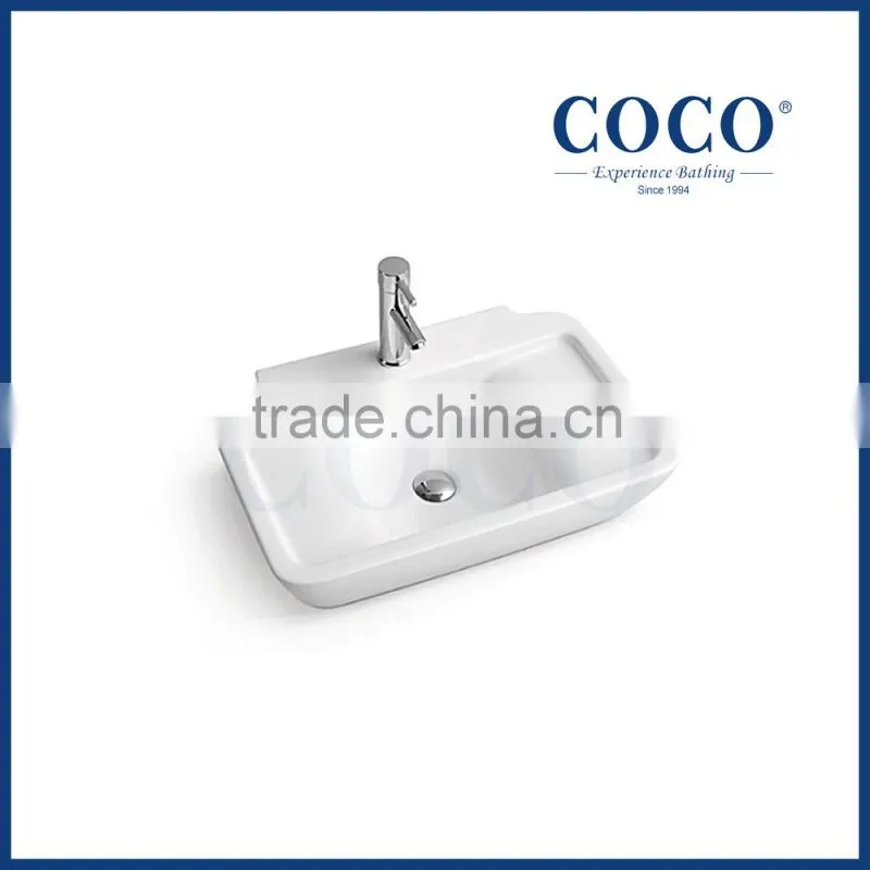 bathroom 650mm ceramic big size counter top wash hand basin