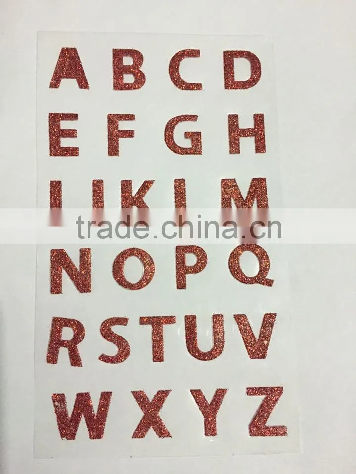 glitter rhinestones self adhesive number custom sticker sheet
