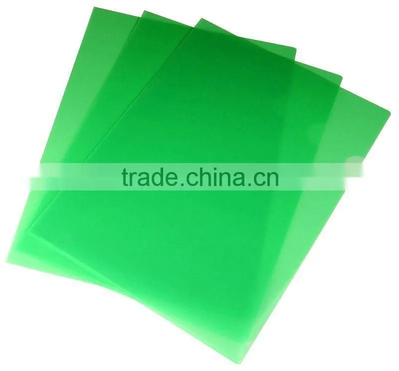 office soft plastic file pocket button PVC file folder