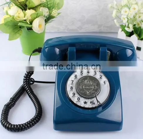 Vintage Style Classic Rotary Retro Telephone With Sim Card