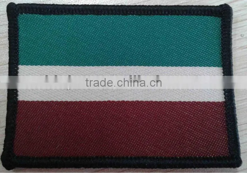 iron on embroidery flag woven patch/badge