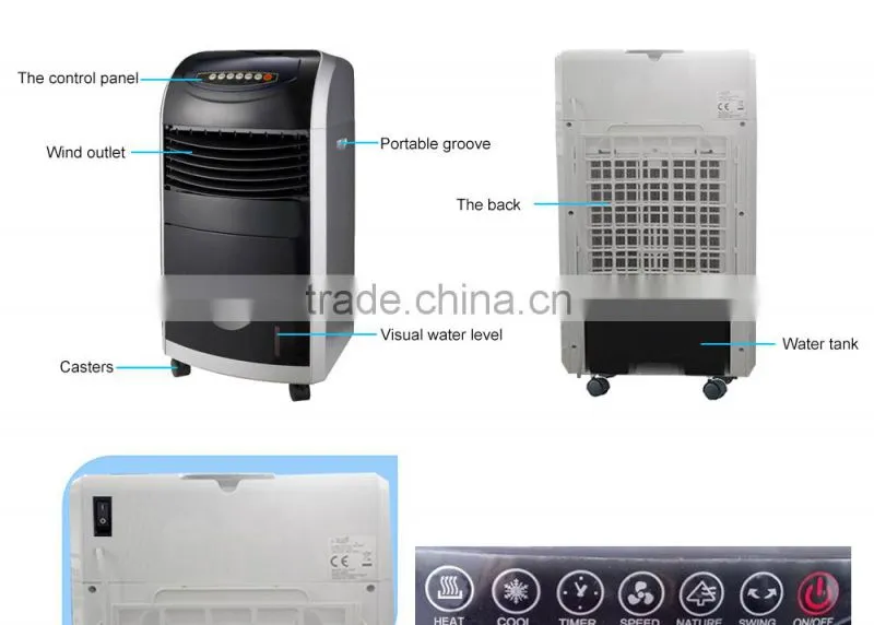 Digital Control Air Cooler With Casters