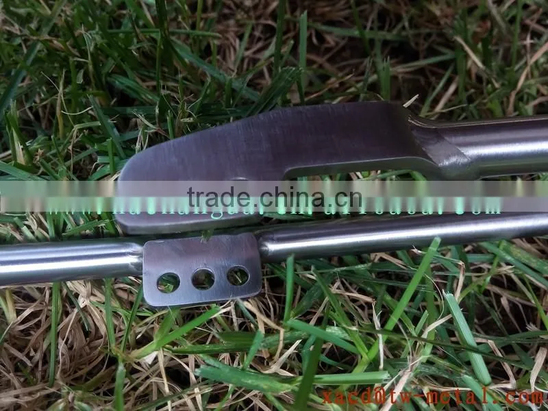 titanium bike front rack with handing brush finished