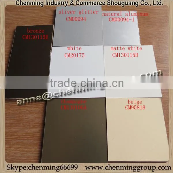 3mm natural alminum faced on plywood for decoration