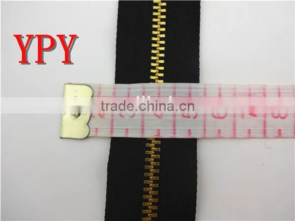 zipper, metal material, for leather bag