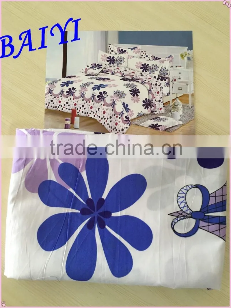 70gsm brushed 100% polyester bedsheet fabric with flora pigment printing for home textile/polyester fabric to Brazil