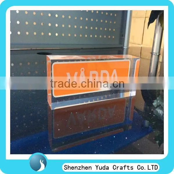 colored acrylic block colored plexiglass logo block