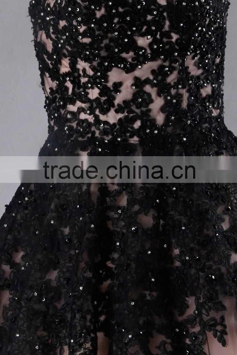 2016 Yiai Luxury Evening Dress Party Dress Applique Dress With Shining Sequins