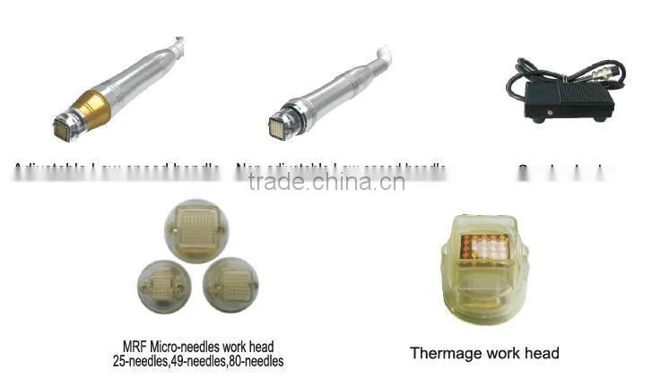 Vertical RF Fractional Micro Needle RF Microneedle, Needle Adjusted from 0.5mm to 3.0mm