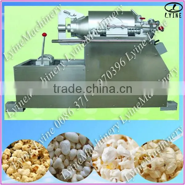 hot air gas heating rice oats millet puff machine