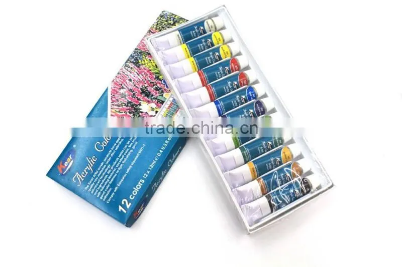 12x12ml artist acrylic paints fine color acrylic paints supplier