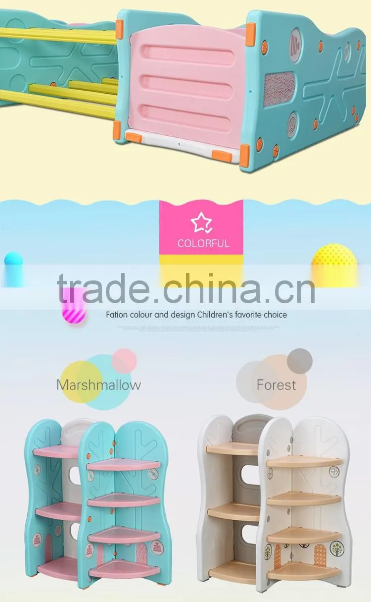 Children toy storage rack book shelf cabinet