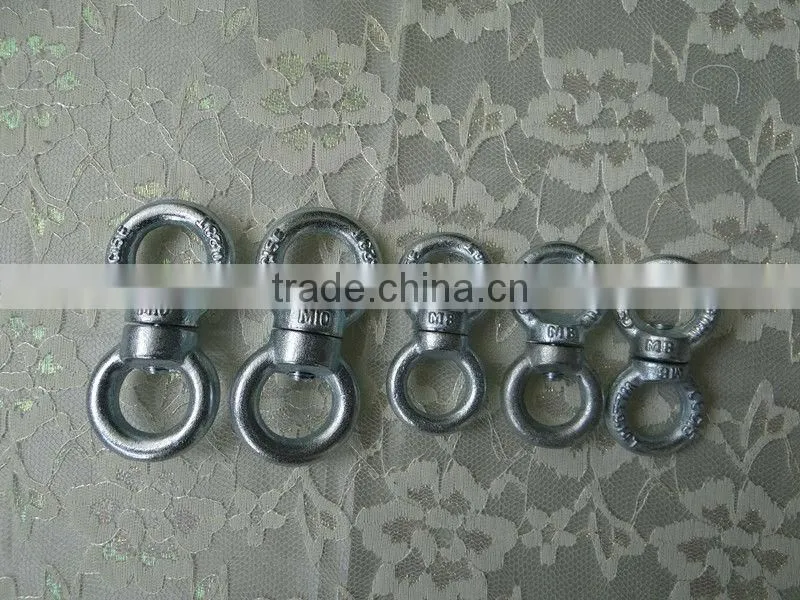 wells factory DIN580 M24 forged heavy duty galvanized eye bolt and nut