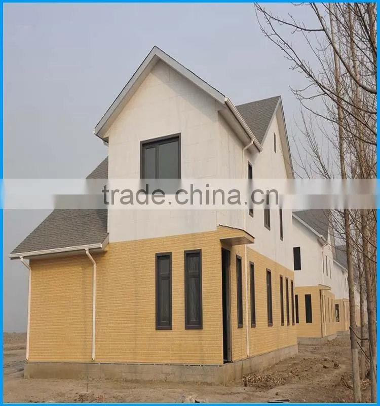 2015 new design low cost china supplier luxury prefab steel villa