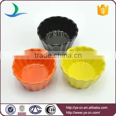 Custom small ceramic colorful microwave cake bowl Cake Mold