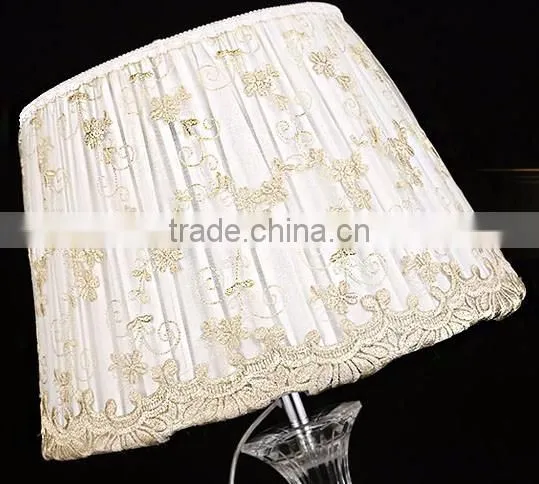 Graceful lace lampshade clear K9 crystal table lamp