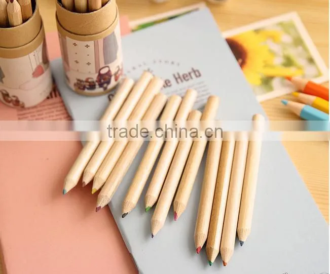 Factory Wholesale Kids 12pc Mini Promotional Color Pencil Set with Sharpener