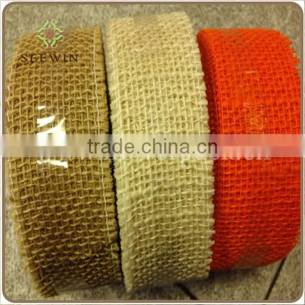 new design natural jute burlap ribbon