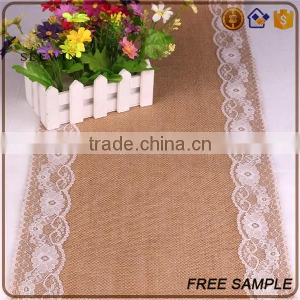 fancy quality burlap lace dining room table runners