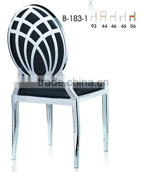 wholesale quality rounded back stailness steel dining chair LQ-D183-1