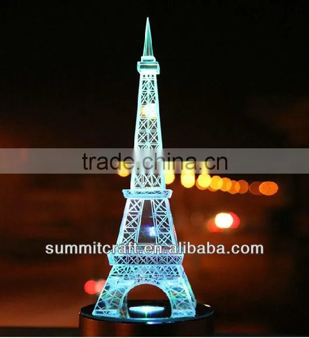 3D crystal decoration pieces crystal eiffel tower