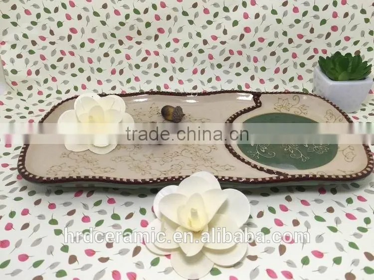 Daily use hand-painted stocked porcelain dinner plates High quality porcelain plate