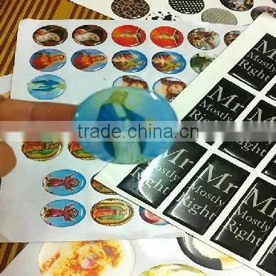 Top Quality Environmental Clear Epoxy Resin Sticker