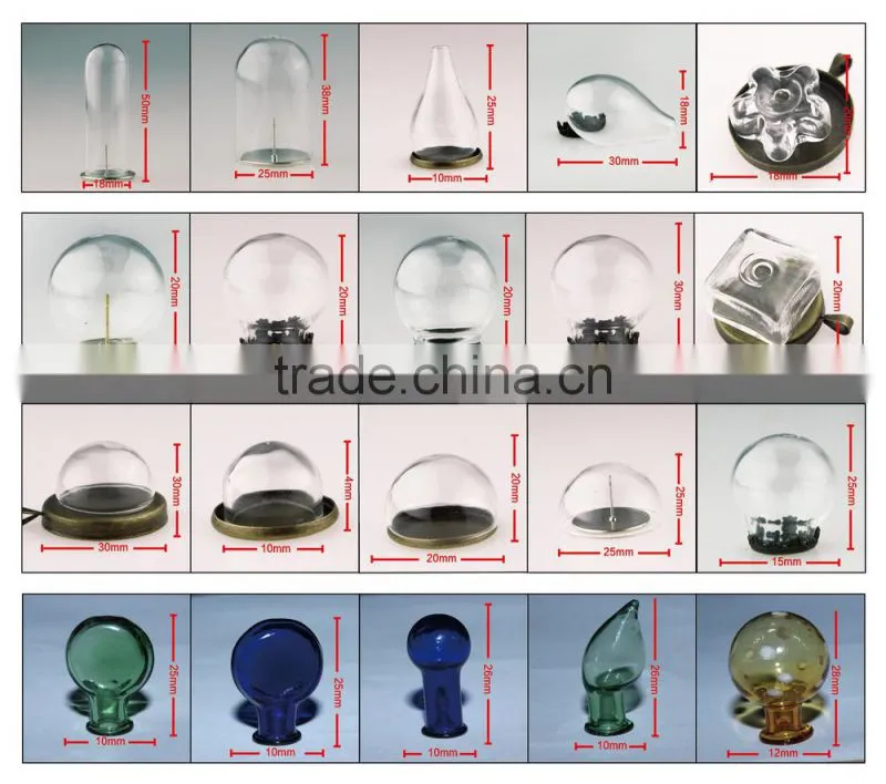 Hot selling DIY glass terrarium necklace & square glass ball necklace