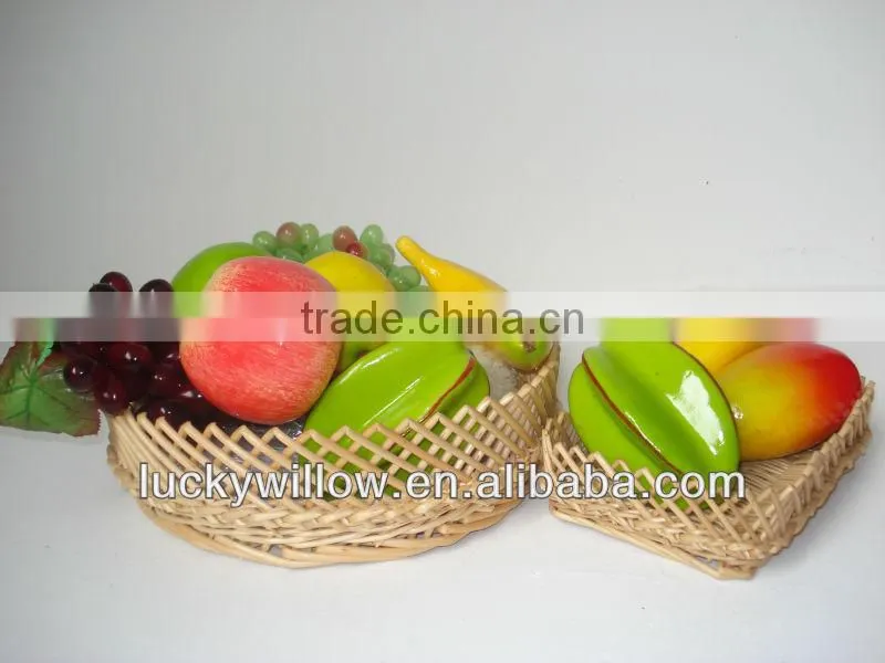 handmade wicker empty food fruit basket