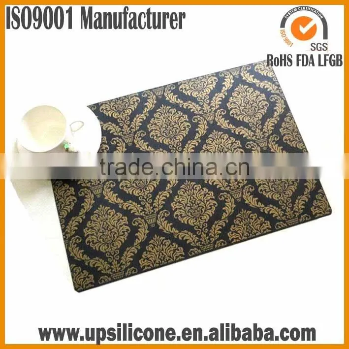 silicone cup mat silicon mat with custom printing table mat