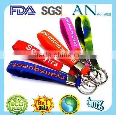 Purchase Double - sided printing logo beautiful silicone key chain