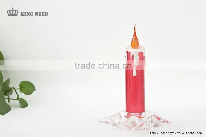 Acrylic wedding party led star base candle light christmas decoration gift