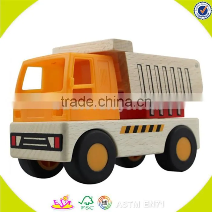 wholesale fashion red wooden kids car toy hot sale kids wooden kids car toy W04A035