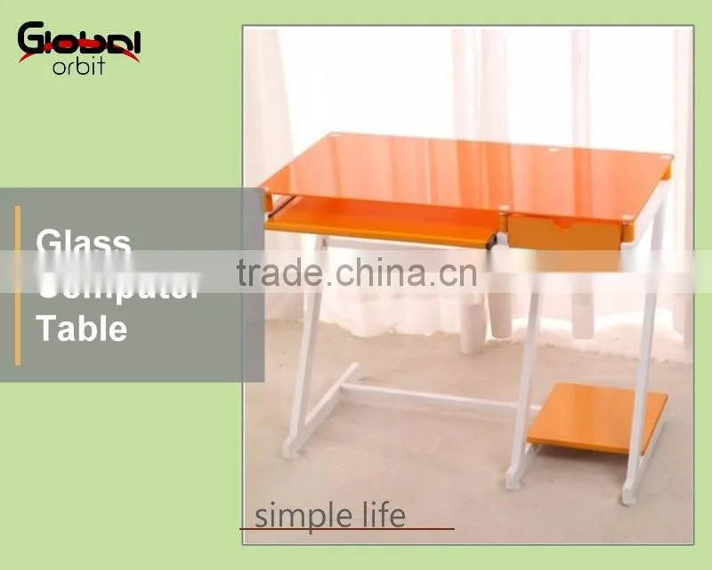 Glass desktop design study cum modern computer table