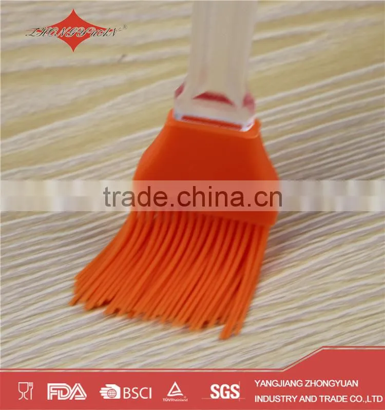 silicone basting brush set with plastic handle