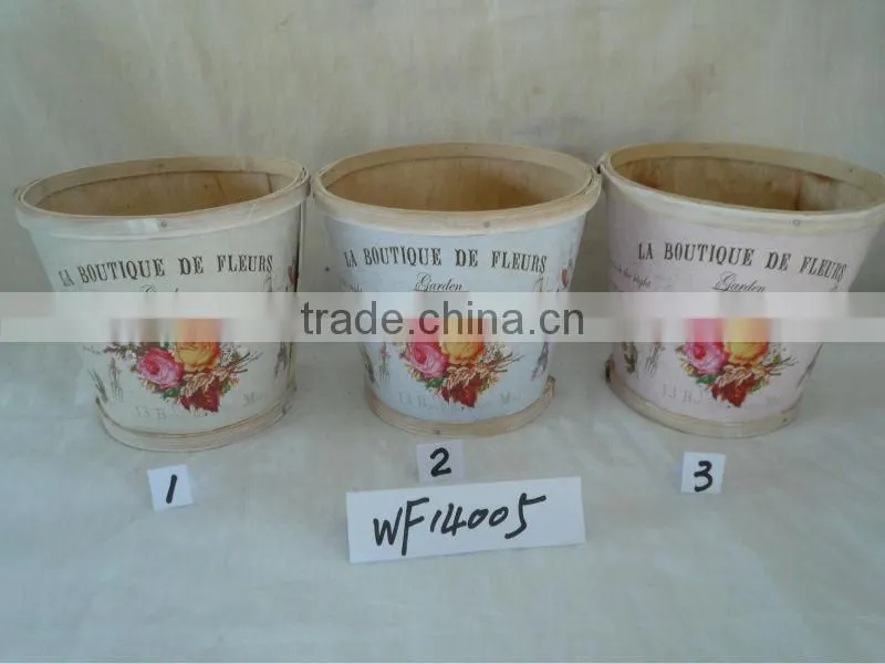 garden decoration wooden pot flower pot