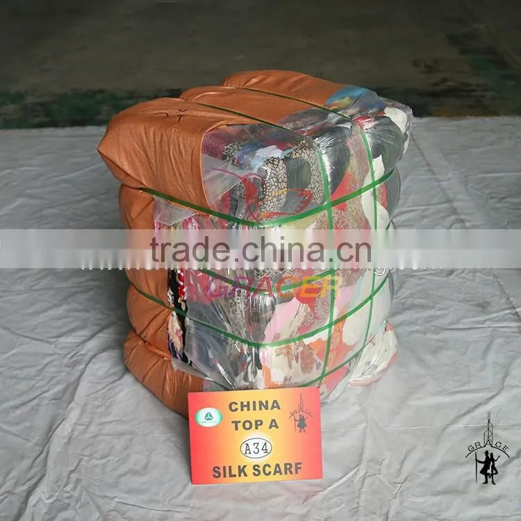 Original Door To Door Korea Bulk Silk Scarf Used Clothing Wholesale
