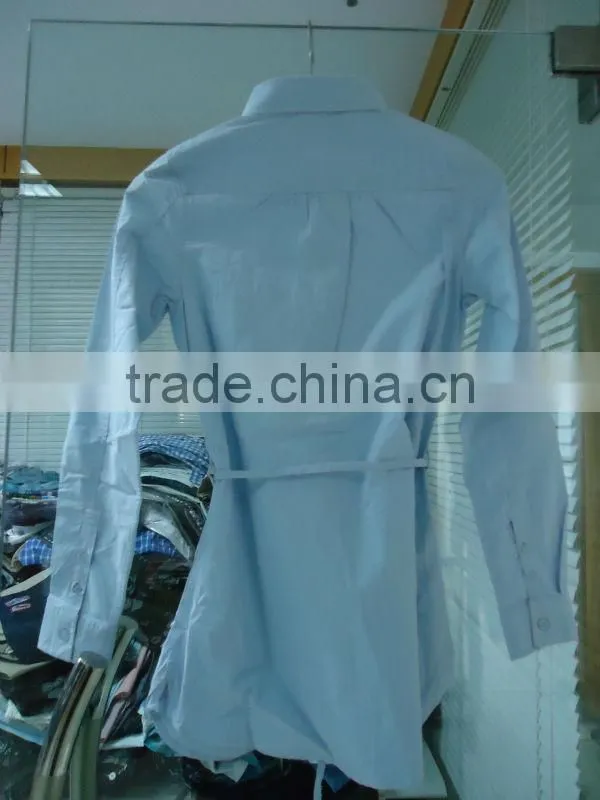 Womens solid color spring shirt long sleeve shirt with one chest pocket,plastic button shirt,loose shirt 02