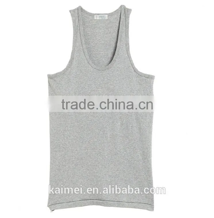 fashion cheap 100% cotton men sleeveless knitwear camisole