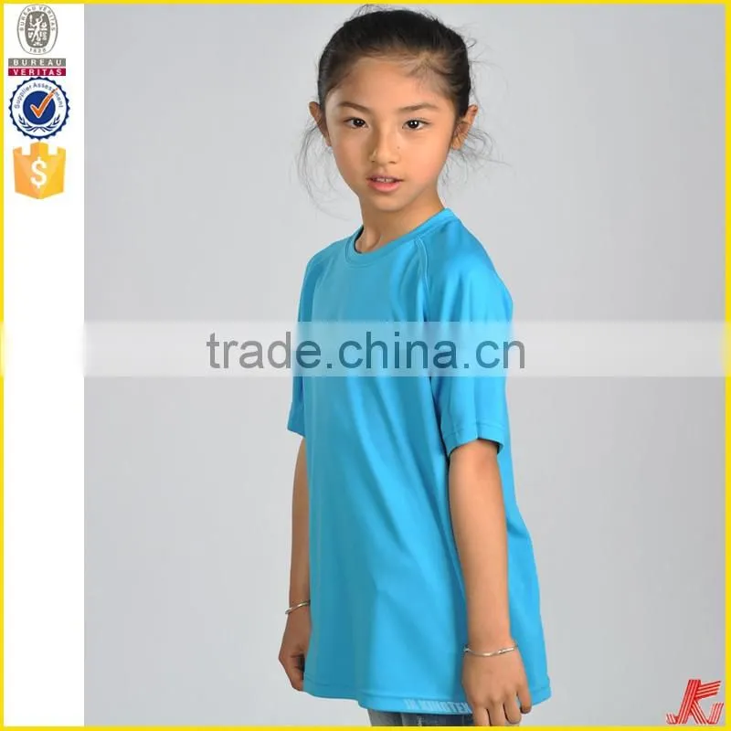 plain dyed hot sale simple girls 100% polyester t-shirt