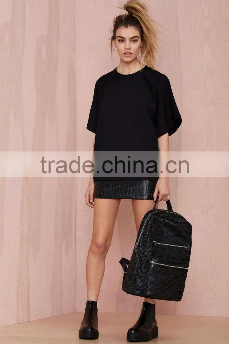 Black oversized design your own t shirt for women