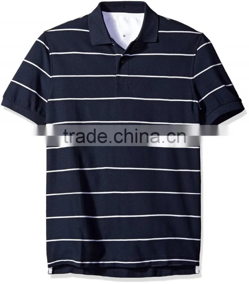 Hot sell fashion clothes online shopping strip polo collar t-shirt printing machine sports jersey gym wear men polo shirt