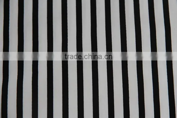 Sale high quality woven stripe satin finished fabric