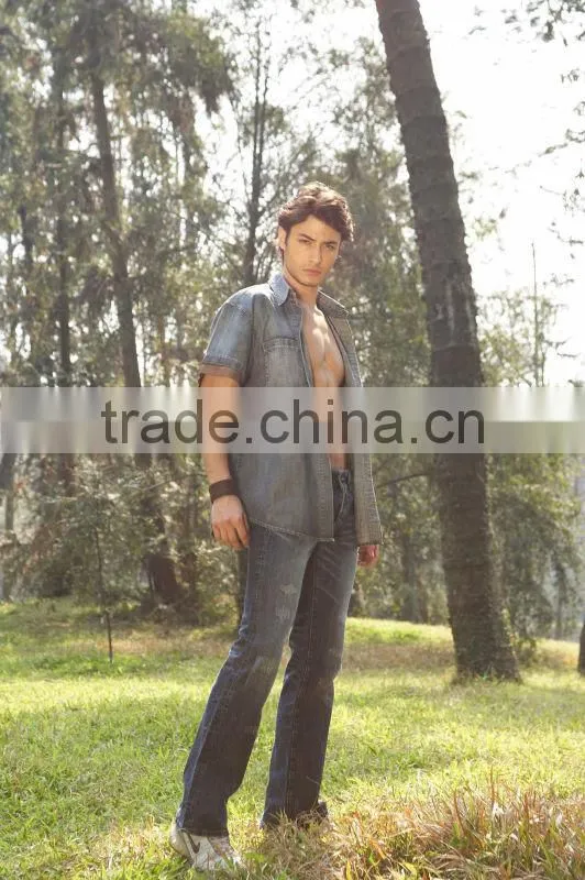 high quality men's denim jeans rips pants