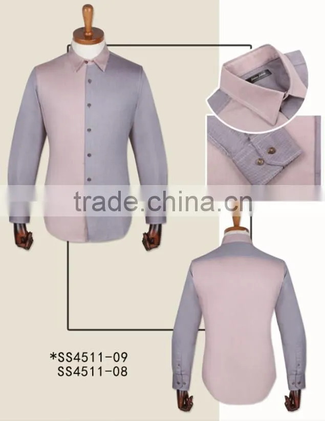 New colorful contrast stylish 100% cotton fashion shirts for men