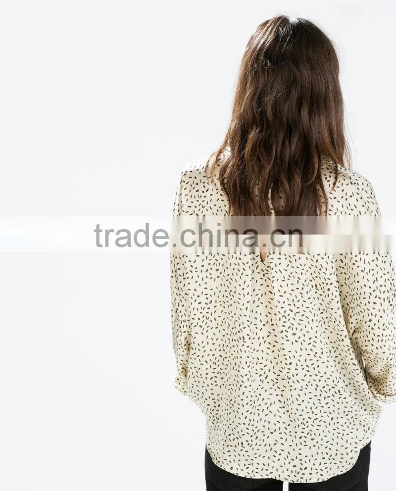 denim and africa print loose fit shirt