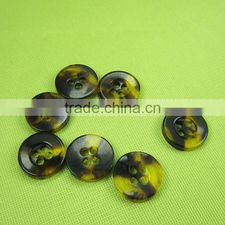 Low MOQ decorative mixture color resin button